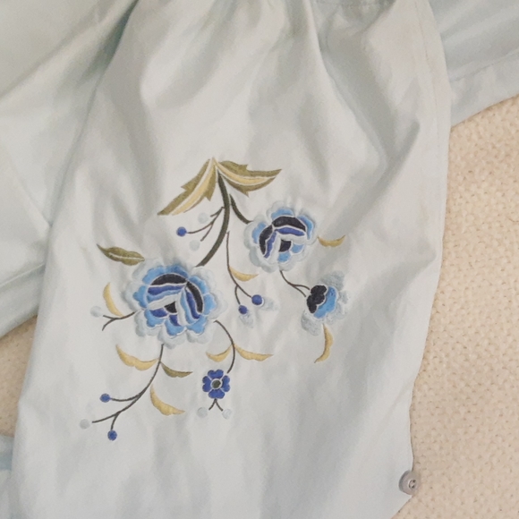 Circa 1999 GAP baby blue pants with floral embroidery - Picture 2 of 8